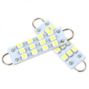 2Pcs White Festoon 44mm 12-SMD Rigid Loop DC12V LED Light Bulbs 561 562 5 ZEX