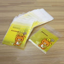100Pcs Self Adhesive Seal Plastic Gift Bags Bear Pattern for Candies Cooki JHI