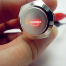 Car-Boat LED Light Waterproof Momentary Horn Metal Push Button-Switch 12V 16mm
