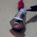 Car-Boat LED Light Waterproof Momentary Horn Metal Push Button-Switch 12V 16mm