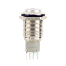 Car-Boat LED Light Waterproof Momentary Horn Metal Push Button-Switch 12V 16mm