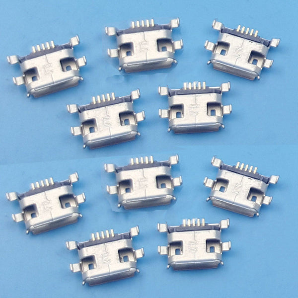 10Pcs Micro USB Type B Female 5Pin Socket 4Legs SMT SMD Soldering-Connectors 0.8
