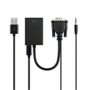 VGA Male To HDMI Output 1080P HD + HDTV Video USB Cable Cord Converter QGW