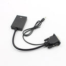 VGA Male To HDMI Output 1080P HD + HDTV Video USB Cable Cord Converter QGW