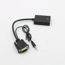 VGA Male To HDMI Output 1080P HD + HDTV Video USB Cable Cord Converter QGW