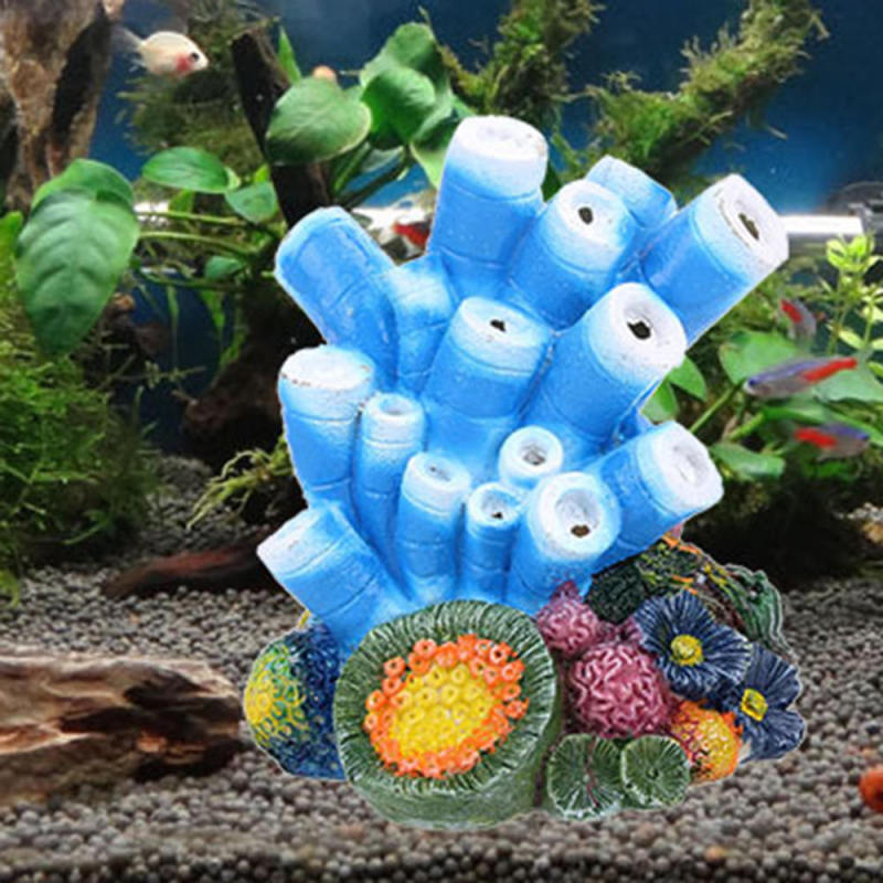 Kaleidoscope Coral Oxygen Pump Fish Tank Ornament Decor Aeration Decoration