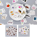 45X Cute Cat in bottle Mini Paper Stickers Diary Album Stick Decor DIY