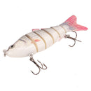 6 Segment Fish Lure Swimbait Crank Baits Hard Bait Slow Fishing Hooks Tackle