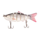 6 Segment Fish Lure Swimbait Crank Baits Hard Bait Slow Fishing Hooks Tackle