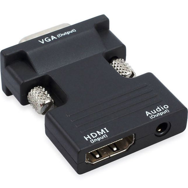 1080P HDMI Female to VGA Male Converter Adapter Dongle with 3.5mm Stereo Audio