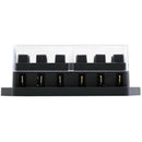 1-50A 6-Way Blade Fuse Box Block Holder LED Indicator For Universal Car Boat