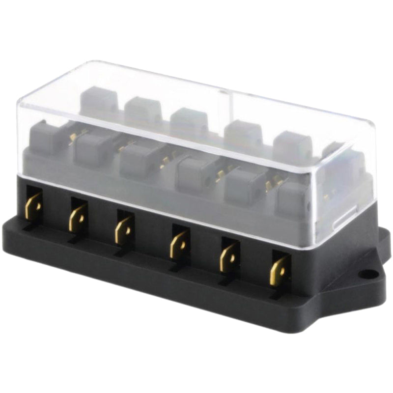 1-50A 6-Way Blade Fuse Box Block Holder LED Indicator For Universal Car Boat