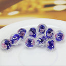 10x 12mm Dark Blue Faceted Lampwork Flower Glass Loose Beads For Neckl OEE