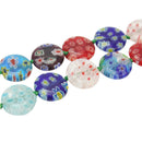 16.5" Trendy Jewelry Colorful Millefiori Glass Beads Link Necklace For Women dfh