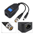 2 x CCTV Coax BNC Video Power Balun Transceiver to CAT5e 6 RJ45 Connector Qxc
