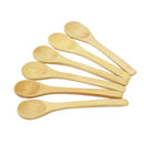 6pcs Wooden Round Soup Spoon Teaspoon Coffee Dessert Cereal Utensil Tool GTH