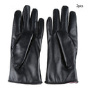 Ladies Women's Fashion Winter Gloves Soft Leather Touch Screen Anti-Slip Mittens