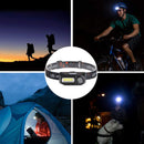 Mini LED Headlamp Flashlight Climbing Night Fishing Camping Caving Headl MSN