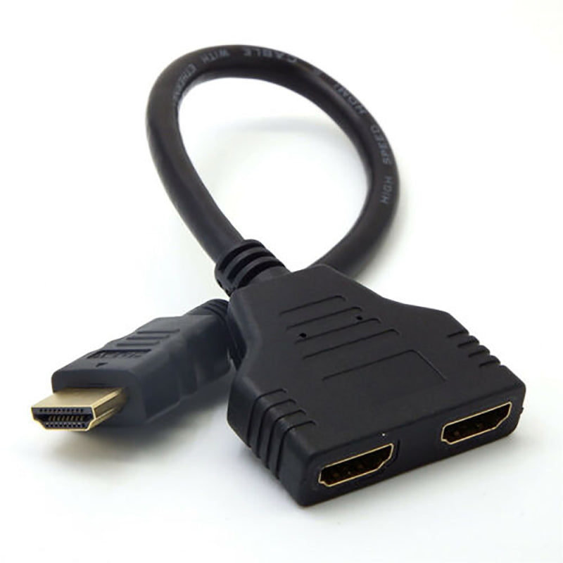 HDMI Male To Dual Twin HDMI Female 1 to 2 Way Splitter Adapter Cable For JZS