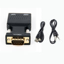 1080P VGA Male To HDMI Female Adapter Adapter + USB Audio Cable + Audio YEZ