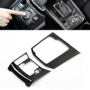 2pcs Black Titanium Interior Gear Shift Frame Cover Trim Set for 2017 Mazd BJJ