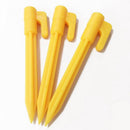 12x Plastic Tent Pegs Nails Sand Ground Stakes Outdoor Camping Awning Yellow