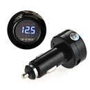 12V 24V Digital Voltmeter Plug Red Volt Meter Car SUV Cigarette Lighter FNT