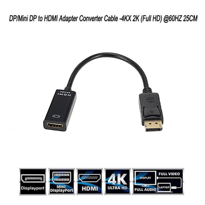 DisplayPort DP Male to HDMI Female Adapter Display Port Converter Cable P FLD