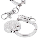 Foldable Rhinestone Bag Fold Hook Handbag Purse Table Metal Hanger Holder Gift f