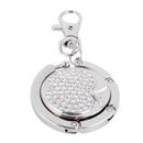 Foldable Rhinestone Bag Fold Hook Handbag Purse Table Metal Hanger Holder Gift f