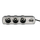 3 Way Car Charger Cigarette Lighter Double Power Adapter Socket Splitt SNX