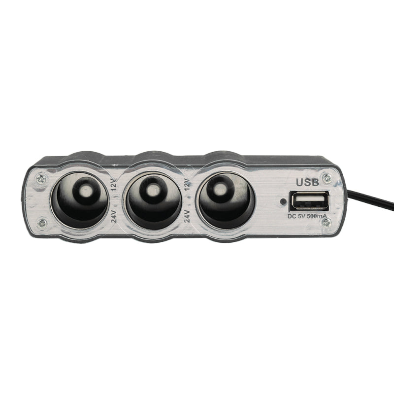 3 Way Car Charger Cigarette Lighter Double Power Adapter Socket Splitt SNX