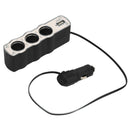 3 Way Car Charger Cigarette Lighter Double Power Adapter Socket Splitt SNX