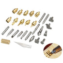 28x Wood Burning Pen Tips & Stencil Set Soldering Iron Working Carving YM