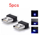 5Pcs Mini USB LED Light Blue Lamp For Car Atmosphere Lamp Bright Flexib CFJ