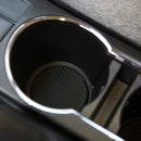 2x Black Car Auto Water Cup Slot Non-Slip Carbon Fiber Look Mat Accessori HXH