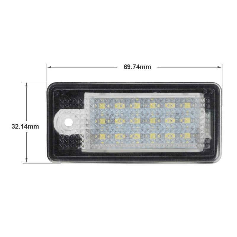 1* White 18-SMD LED License Plate Light Lamp Error Free For AUDI Q7 Q5 A4 A6 CYX