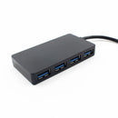 4-Port USB 3.0 Hub 5Gbps Portable Compact for PC Laptop Notebook Deskto ICS