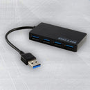 4-Port USB 3.0 Hub 5Gbps Portable Compact for PC Laptop Notebook Deskto ICS