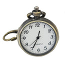 Bronze White Dial Arabic Numerals Key Ring Keychain Pocket Quartz Watch New CSD