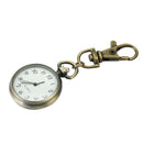 Bronze White Dial Arabic Numerals Key Ring Keychain Pocket Quartz Watch New CSD