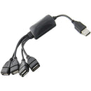 4 Port High-Speed Flexible USB 2.0 Hub Splitter Cable Adapter PC Laptop No RPN