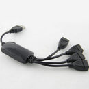 4 Port High-Speed Flexible USB 2.0 Hub Splitter Cable Adapter PC Laptop No RPN