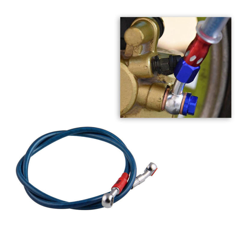 1 x Motorcycle Brake Oil Hose Tube Line Fitting steel wire Universal Useful