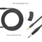 1.5m 3.5mm 1/8" Male to 6.35mm 1/4" Male TRS Stereo Audio AUX Cable PC iPod gfh