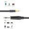 1.5m 3.5mm 1/8" Male to 6.35mm 1/4" Male TRS Stereo Audio AUX Cable PC iPod gfh