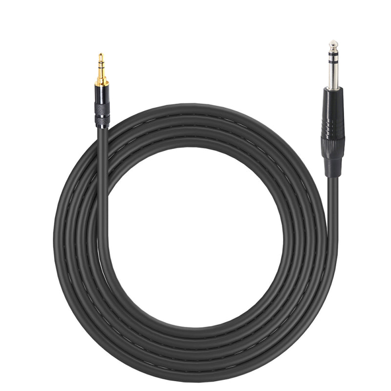 1.5m 3.5mm 1/8" Male to 6.35mm 1/4" Male TRS Stereo Audio AUX Cable PC iPod gfh