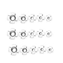 90pcs M3 M4 M5 M6 M8 Four Prong Furniture T Nut Inserts with Box for Woo JXD