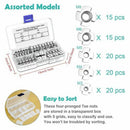 90pcs M3 M4 M5 M6 M8 Four Prong Furniture T Nut Inserts with Box for Woo JXD