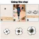 90pcs M3 M4 M5 M6 M8 Four Prong Furniture T Nut Inserts with Box for Woo JXD